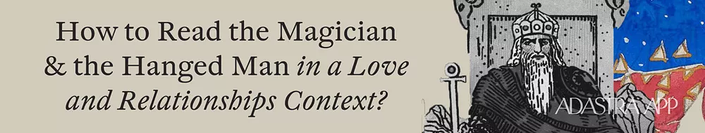 Combination The Magician & The Hanged Man Tarot Cards