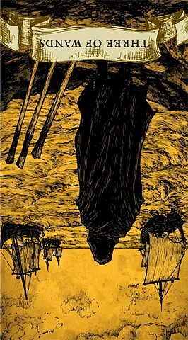 The Three of Wands tarot reversed