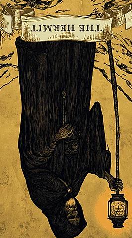 the reversed card "Hermit"