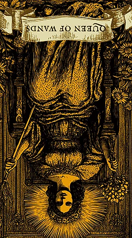 the reversed card "Queen of Wands"