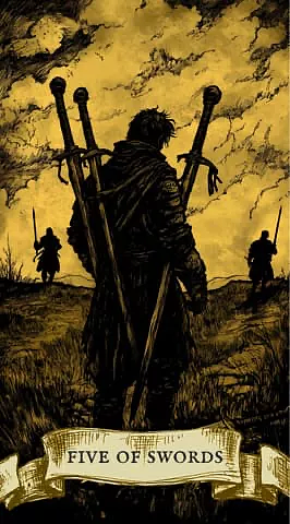 Today, the card "Five of Swords" fell out for you